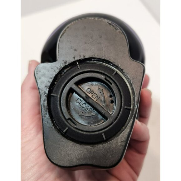 Flaming Skull Plastic Piggy Bank Blue Purple Black w/ Stopper Halloween Decor - Picture 12 of 15